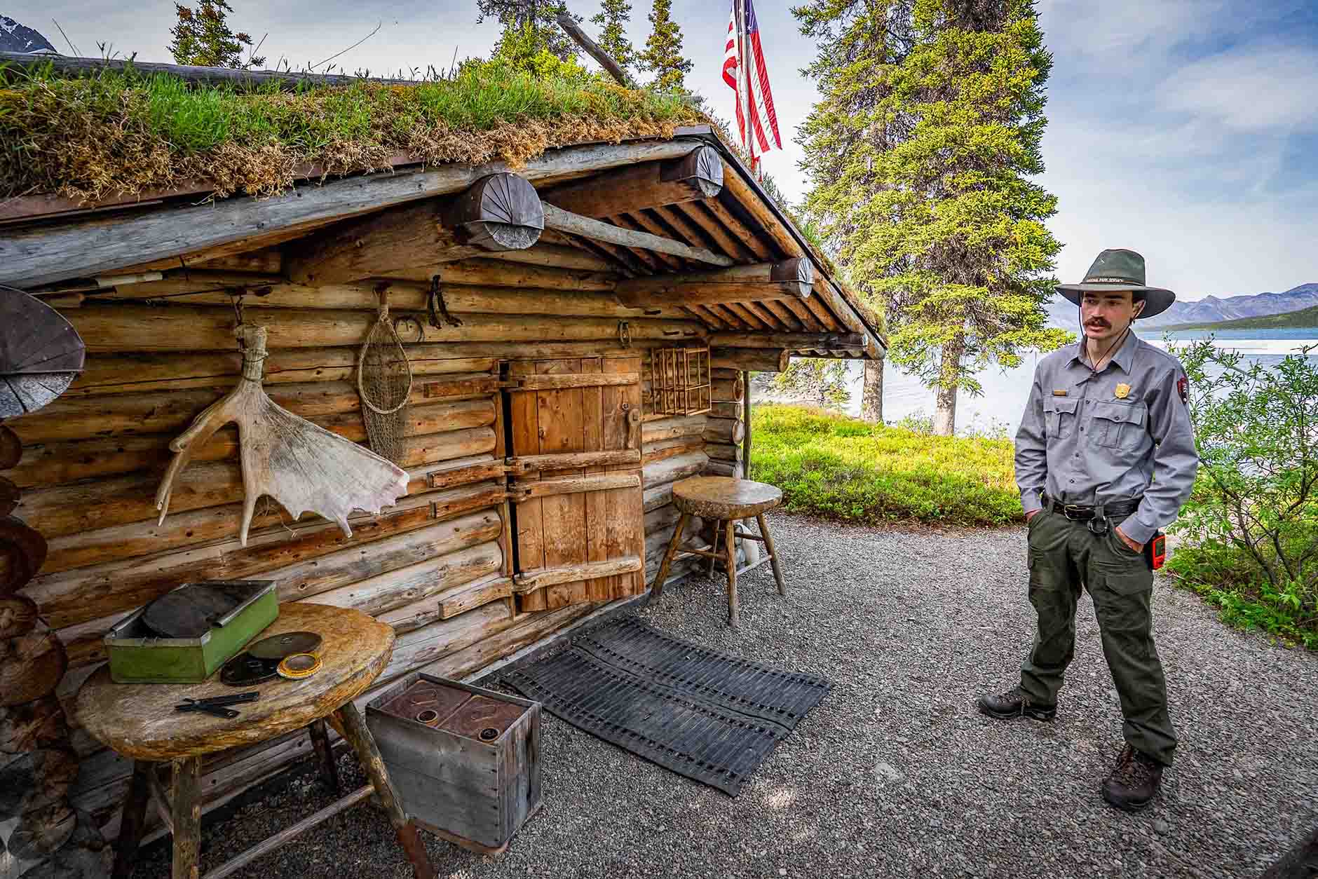 Proenneke Cabin and Lake Clark National Park Service Employee