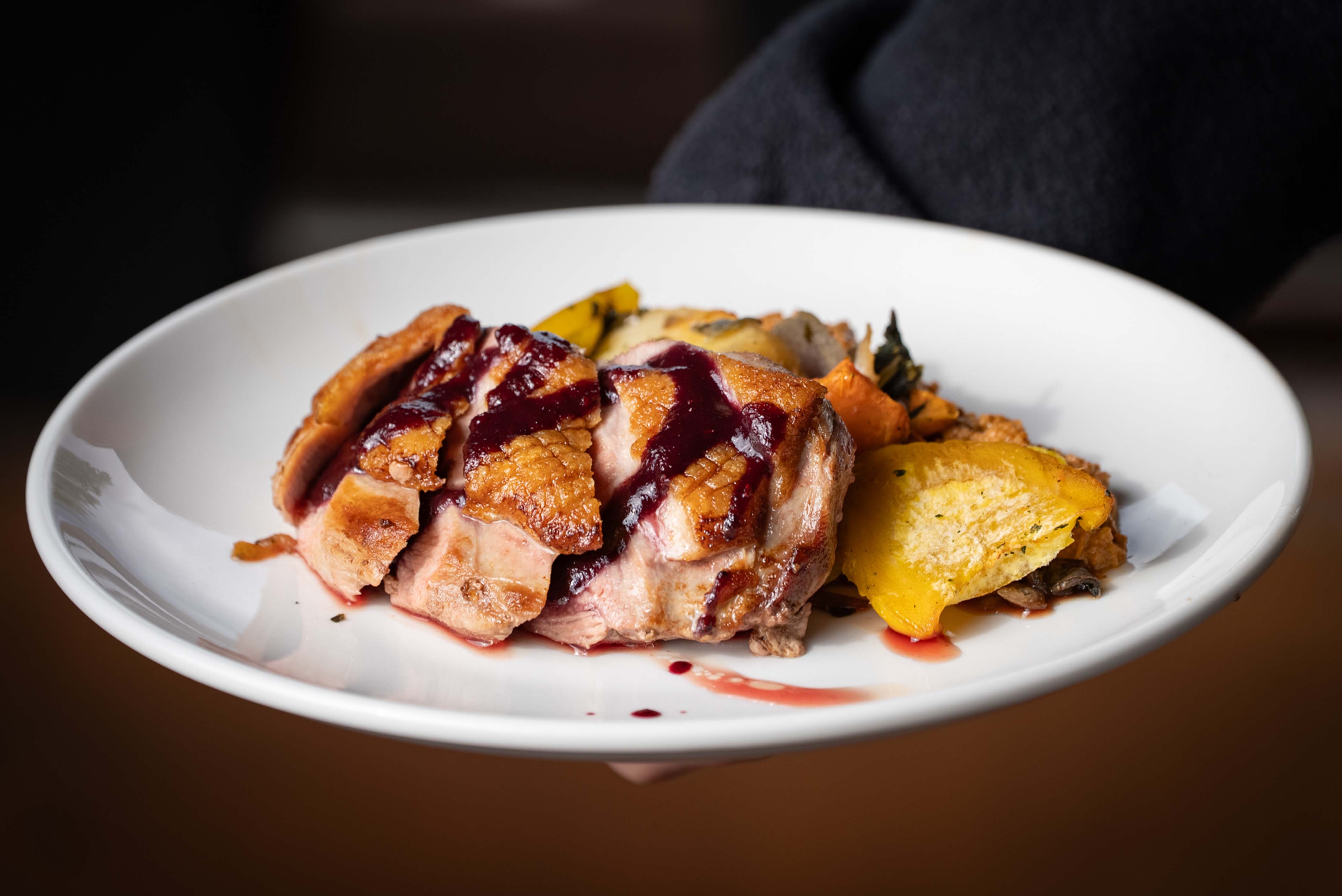 Seared Duck Confit with Vegetables