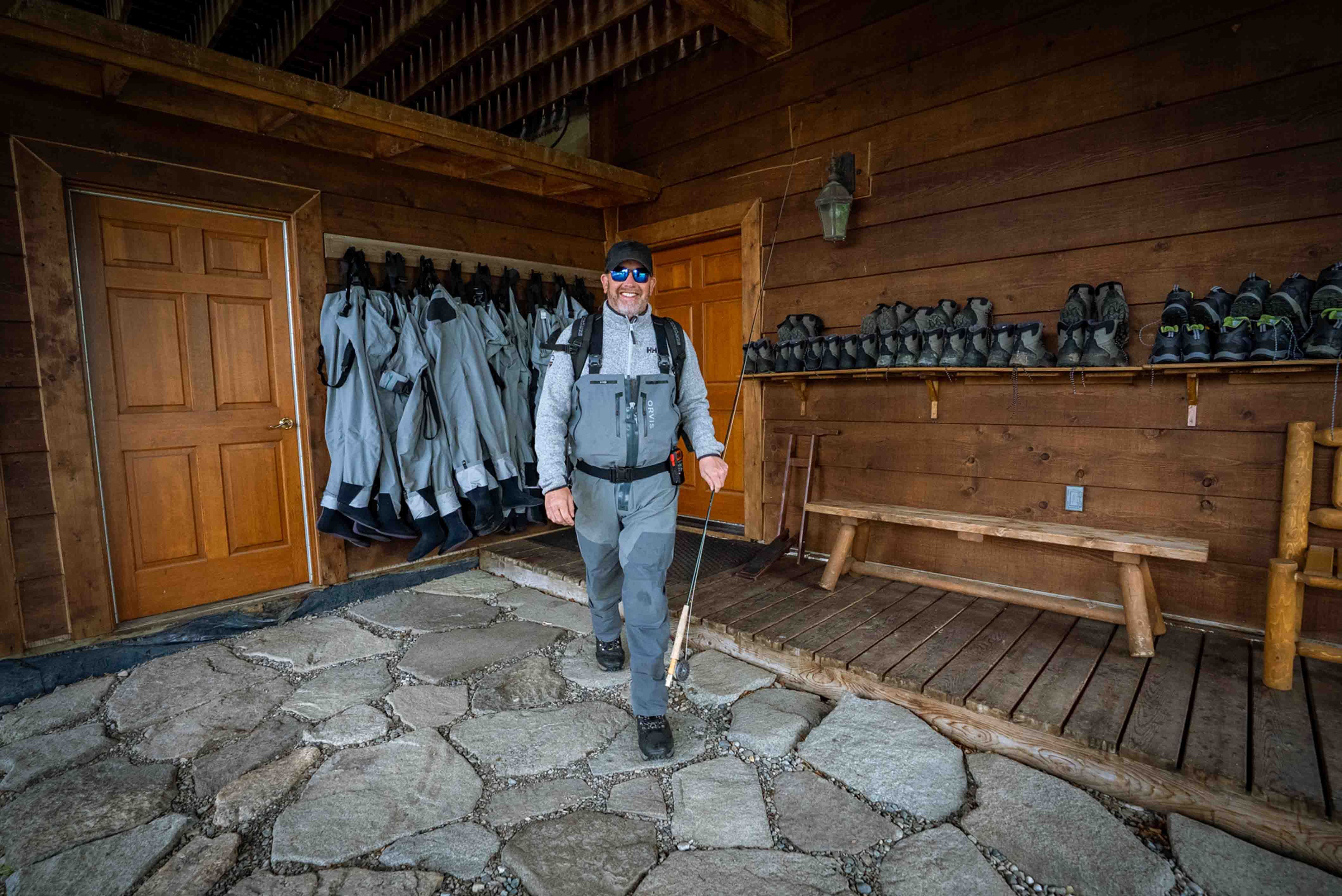 Lake Clark Lodge selection of Orvis Waders and Boots 
