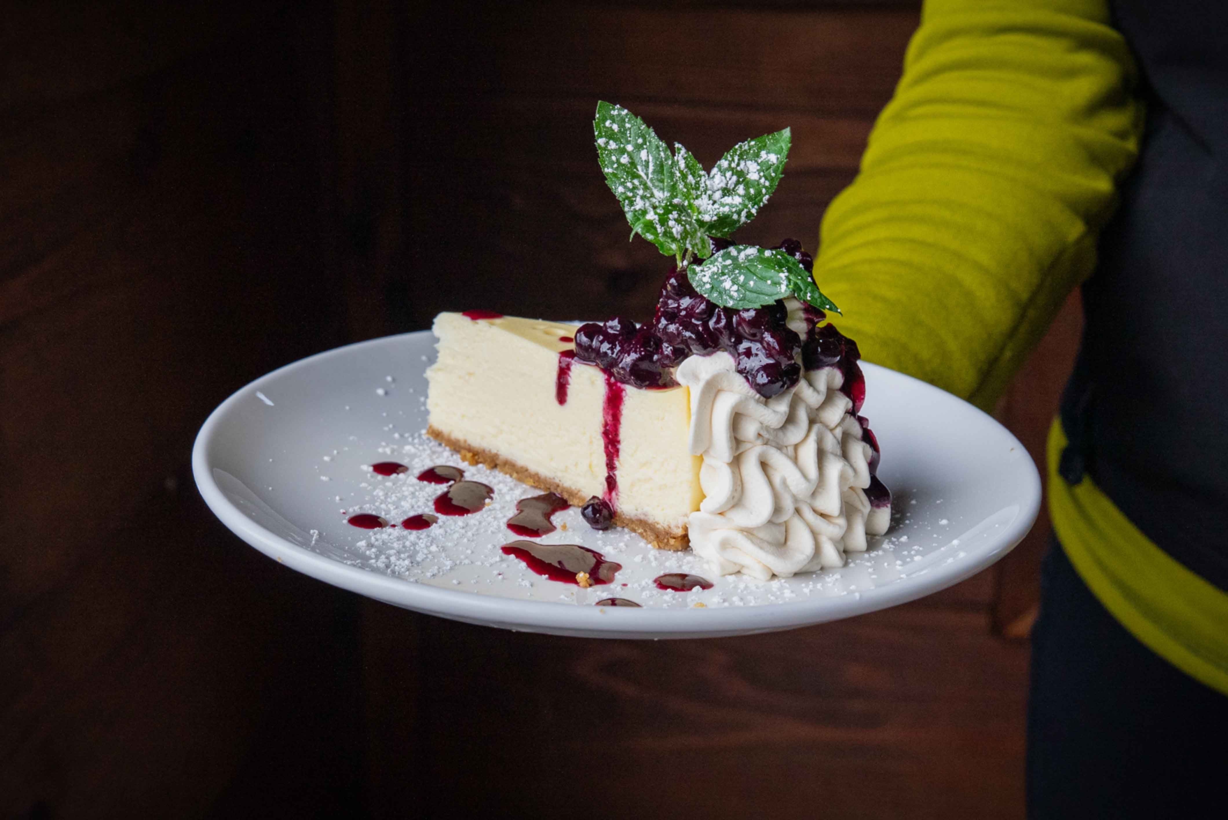 Cheesecake with Locally Foraged Blueberries