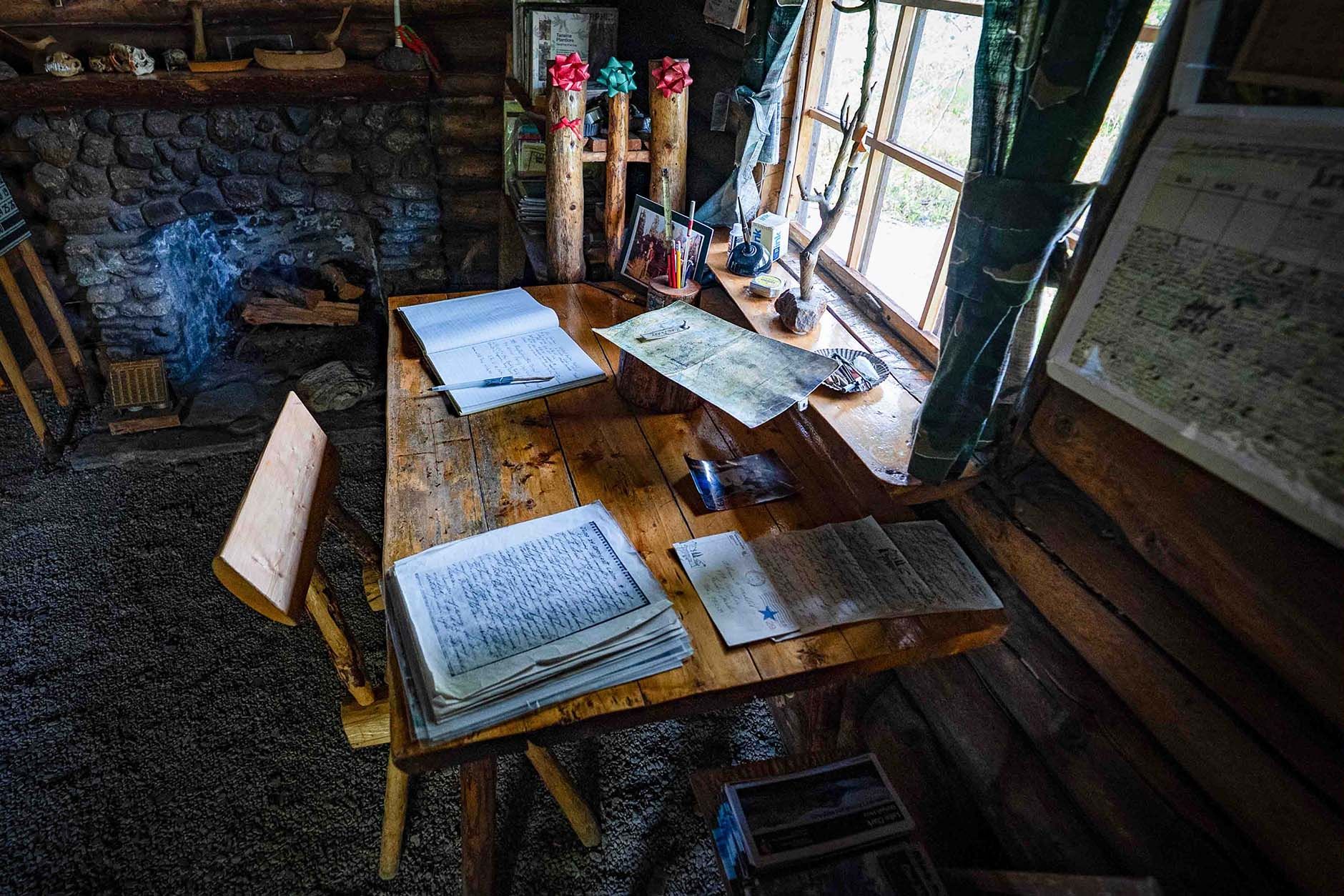 Dick Proenneke's Desk and Writings