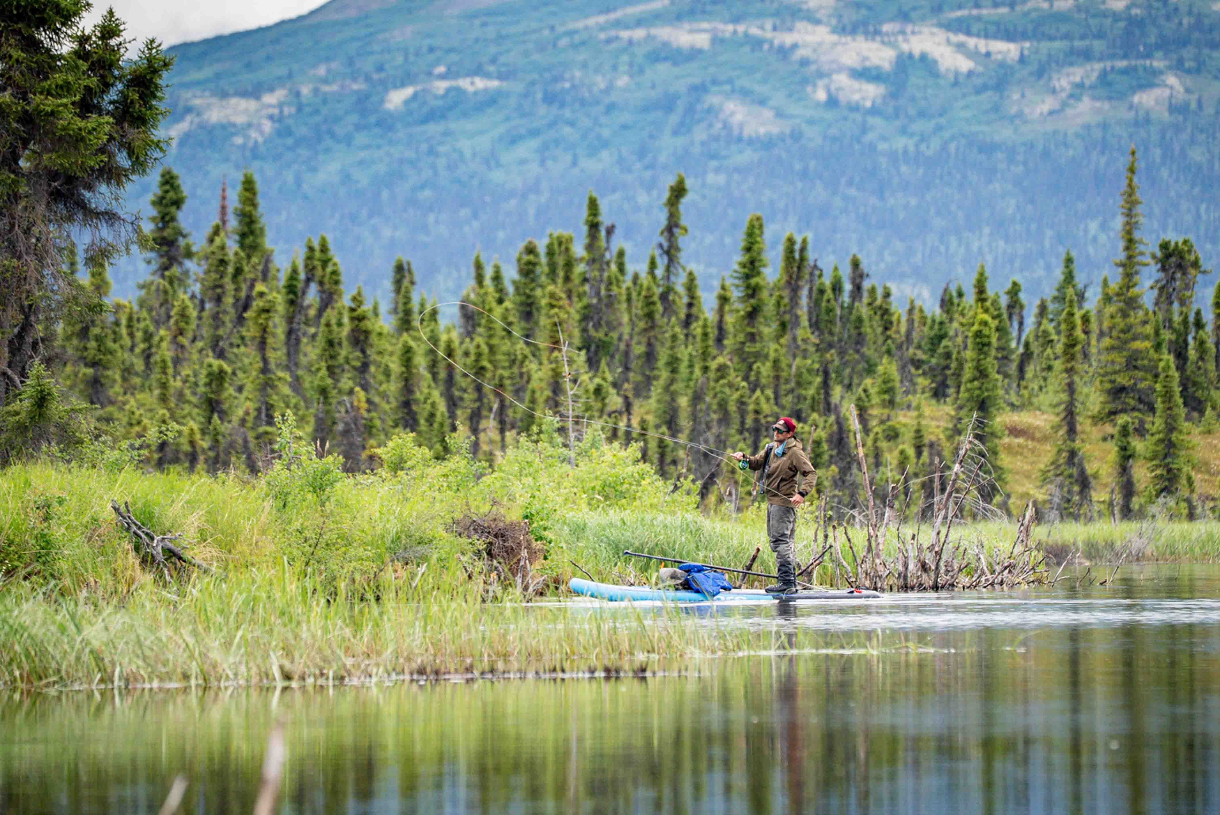 Paddleboarding in Lake Clark National Park 